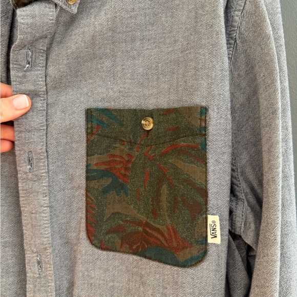 Vans Gray Denim Shirt - Picture 1 of 4